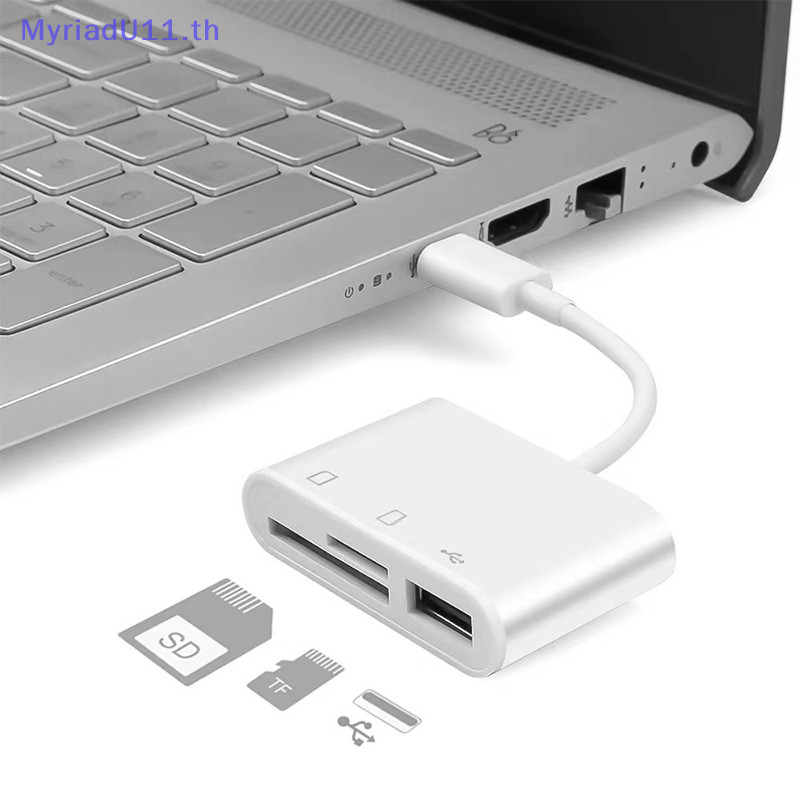 Myriadu Micro USB Type C อะแดปเตอร์ USB TF Reader USB-C อะแดปเตอร์การ์ดหน่วยความจําสําหรับ Macbook Samsung Huawei XiaoMi แล็ปท็อปโทรศัพท์ TH