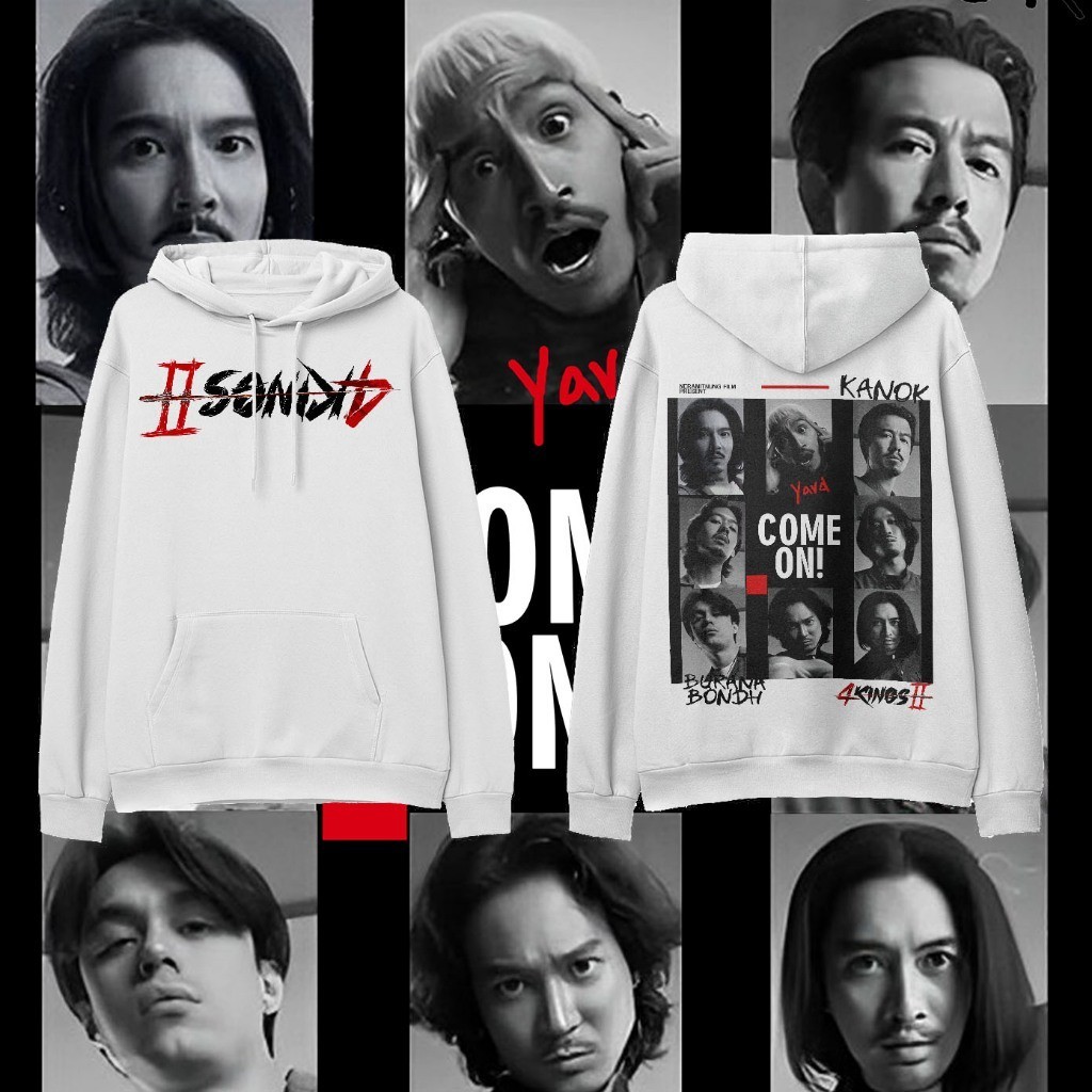 🔥 HOT 4kings อาชีวะชี ยุคยุ 90 เสื้อสื้ฮู้ดฮู้ 4kings 2 เสื้อสื้กันหนาว กัคลุมลุ ด้วยด้ ผ้าผ้ Unisex