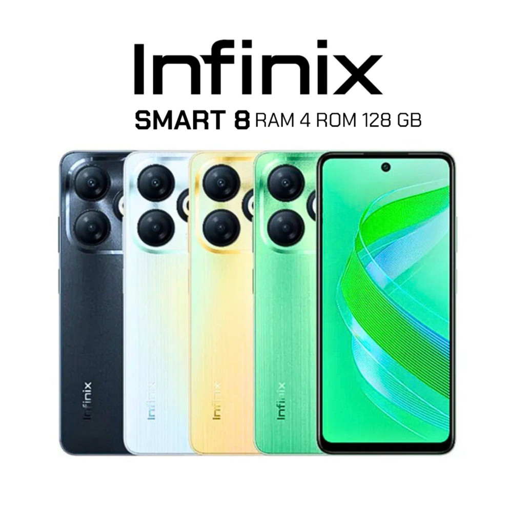 infinix SMART 8 (3+64GB) (4+128GB) Chipset: Unisoc T606 Octa-Core Gaming 12nm Up to 2.0GHz