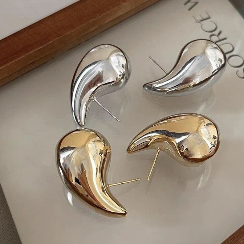 Sweet Cool Girls อะคริลิค Big Waterdrop Elegant Ear Studs ต ่ างหูเจาะเครื ่ องประดับ