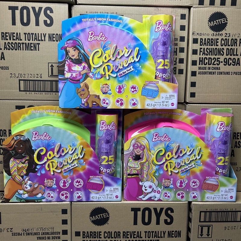 Barbie Color Reveal Totally Neon Fashions Doll Assortment Hcd25 Tie Dye Peel RM054