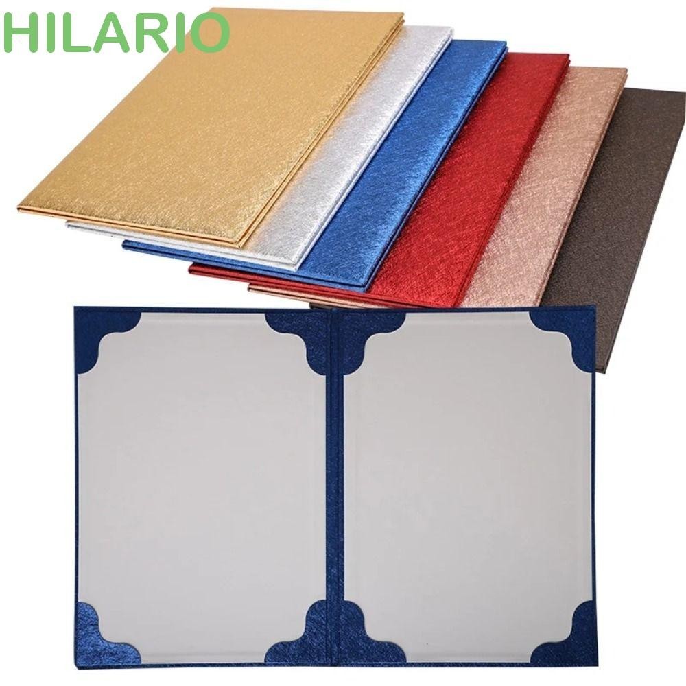 Hilario A3 A4 Art Paper ปกแข็ง, ลงนามแฟ้มคําพูดโฮสต์โฟลเดอร์หน้ากระดาษ, บทกวีที่เรียบง่ายอ่าน Thicken High-end ใบรับรอง Protector Agreement