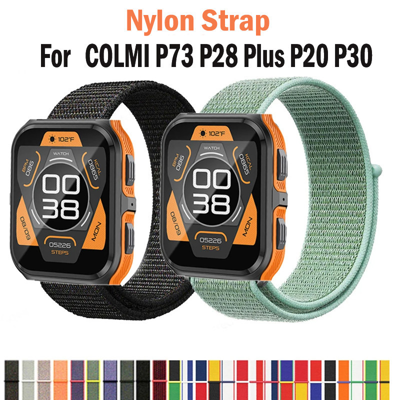 20 มม.สายรัดไนลอนสําหรับ COLMI P73 P28 Plus P20 P30 Smartwatch Replacment สร้อยข้อมือกีฬา Watchband 