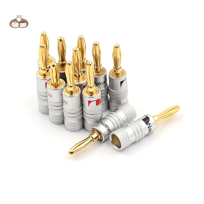 Bef 12 ชิ ้ น Golden Nakamichi ลําโพง Banana Plug Connector อะแดปเตอร ์ ตัวเชื ่ อมต ่ อ TH