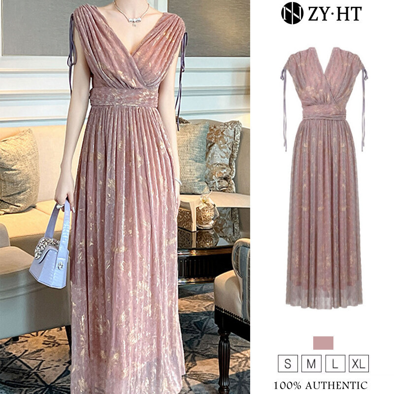ZYHT งานป้าย เดรสผู้หญิง เดรสออกงาน ชุดทำงาน ชุดไปปาร์ตี้ ชุดเดรสไปงานแต่ง ชุดออกงาน เรียบหรูดูแพง ค