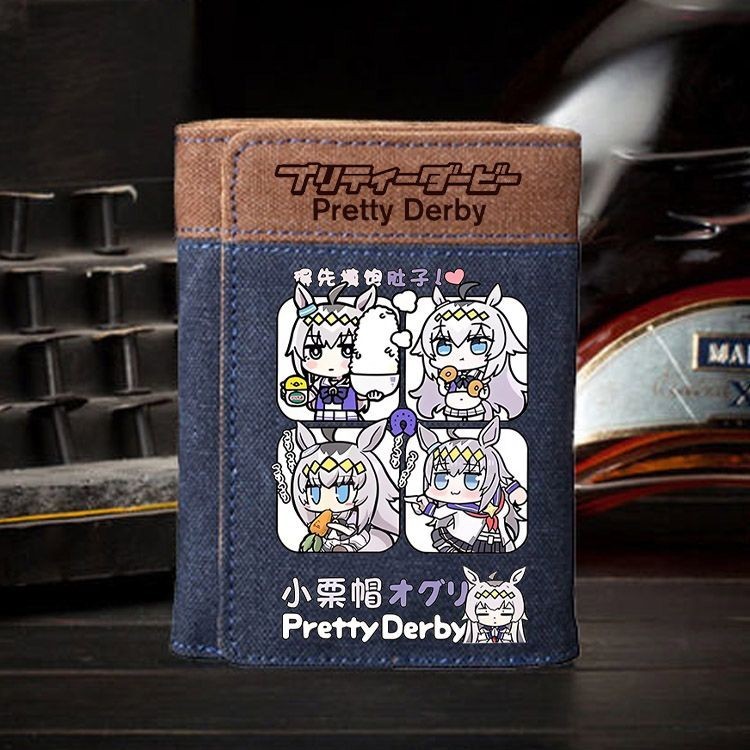 กระเป๋าสตางค์ Pretty Derby Two-Dimensional Anime Merchandise Chestnut Hat Wallet Japanese Two-In-One Card Holder Student