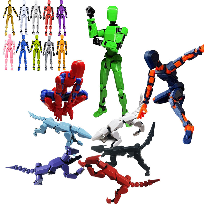 สินค ้ าใหม ่ Dummy 13 Action Figure Luminous Blue Clear Color Action Figure Lucky Dog T13 Multi-Jointed Movable Model