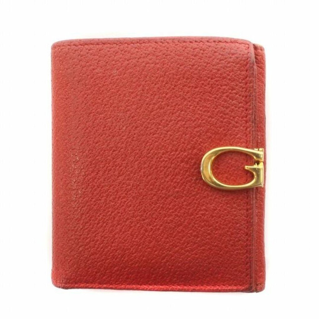 Gucci GUCCI bi-fold wallet wallet logo gold hardware leather red Direct from Japan Secondhand