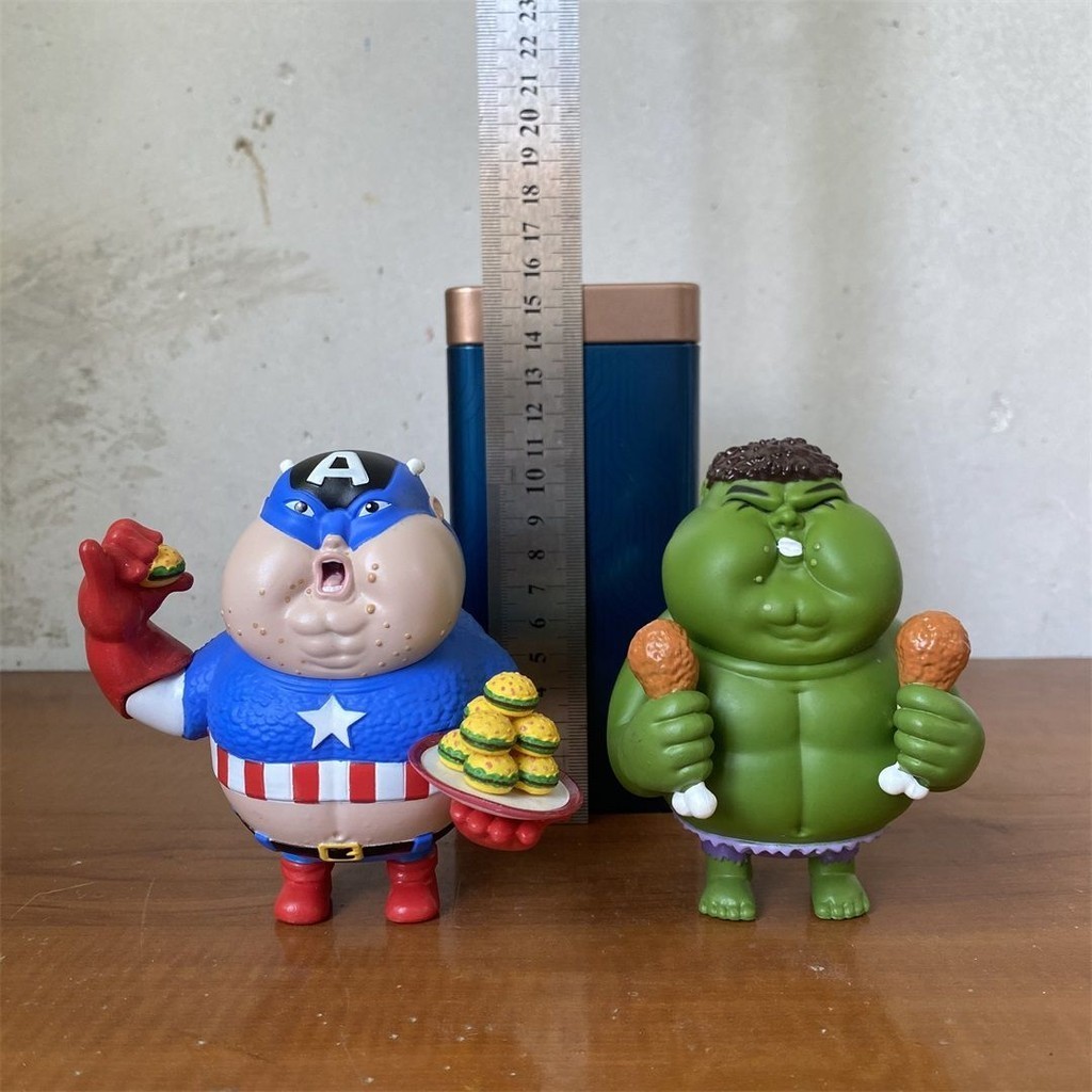 Avengers 2 Figure Fatty Series Captain America Iron Man White Soldier Hulk ตุ ๊ กตาโมเดล
