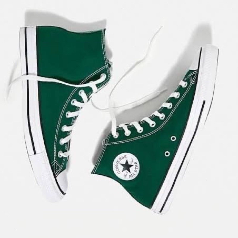 Original Converse hi-midnight clover/ high cut/dark green/canvas // All star/ Chuck Taylor