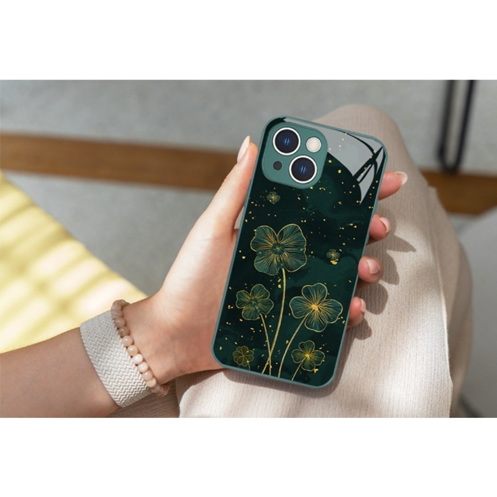 Golden Lucky Clover สําหรับ iPhone 15promax 14plusx 13Promax 12mini ใหม ่ 11 Pro 7 8plus xsmax ราคา ถูกที่สุด ดีลบีเคเค แกลเลอรีภาพที่ 8