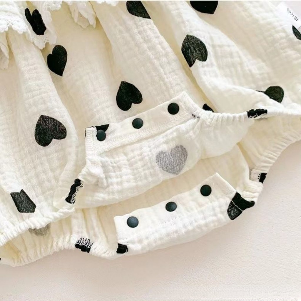 เสื้อผ้าชุดรอมเปอร์เด็ก + ชุดจั๊มสูทแขนกุดฤดูร้อน สายรัดหู + ที่คาดผมกุทัณฑ์ 0-2 ปีชุดบอดี้สูทเด็กผู้หญิงทารกแรกเกิดเสื้อผ้า - รูปที่ 5