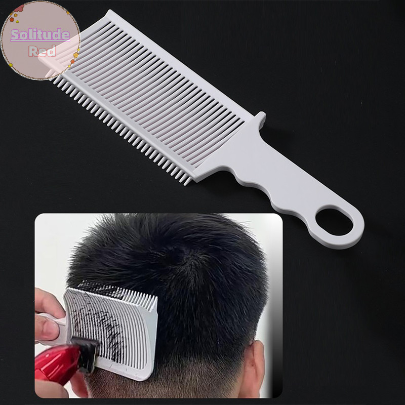 Solitudered 2PCS ชุดอัพเกรดตัดผมแบนตัดผมหวีผู้ชาย Arc Design ตําแหน่งโค้งผม Clipper หวี Salon ช่างทําผมเครื่องมือ TH
