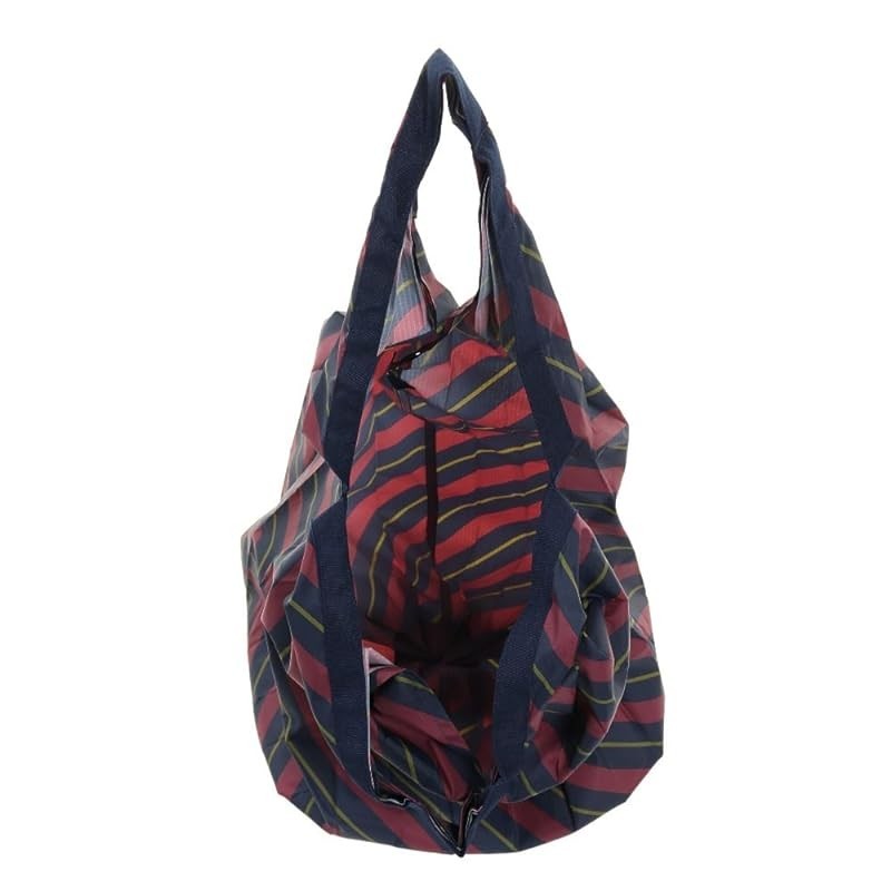 MARNA Shupatto Compact Bag Drop Diagonal Stripe Vertical Type Foldable Eco Bag S460NS