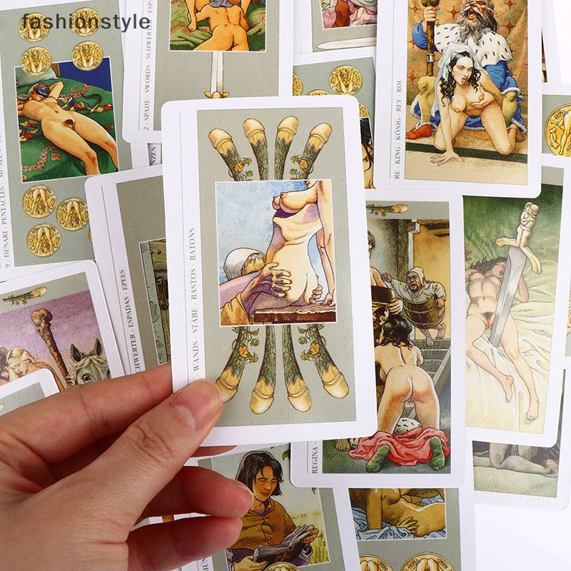 [Fashionstyle ] การ ์ ดไพ ่ ทาโรต ์ Decameron Prophecy Divination Deck Party Entertainment Board Game [th ]