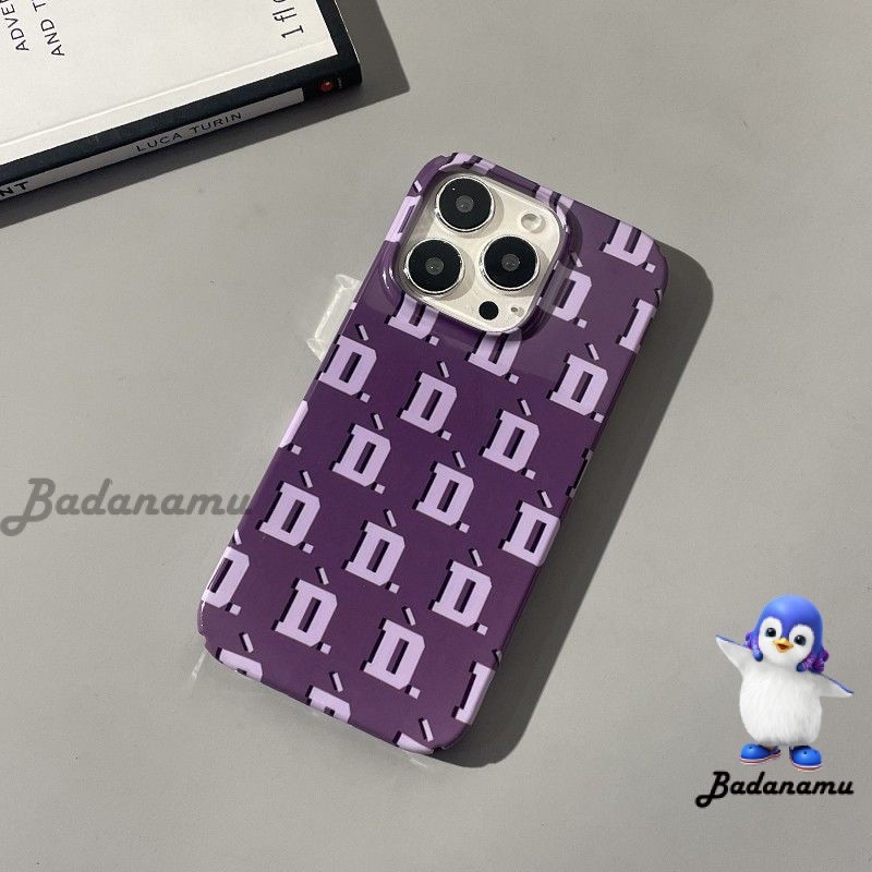 เคสโทรศัพท์มือถือแบบแข็ง กันกระแทก ลายตัวอักษร D เรียบง่าย สําหรับ iPhone 15 14 13 12 11Promax X XR XS 7plus 8plus 11 12 13 14 15 pro
