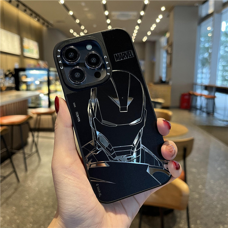 เคสไอโฟน16 15 14 13 12 11 Pro Max Case หรูหรา กันกระแทก Iron Man Hard Compatible เคส iphone 11,12,13,14,15 Pro Max,X/XS, XR,7 +,8Plus