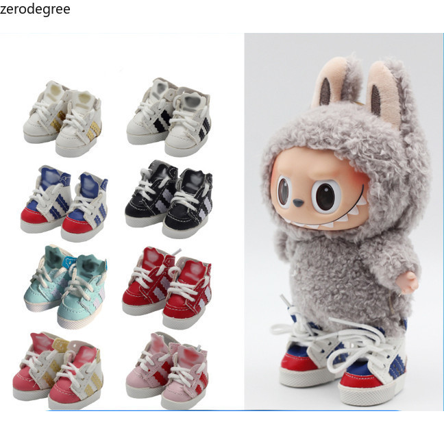 ใหม่ Labubu ผ้า 15 ซม.EXO ตุ๊กตาของเล่นตุ๊กตา 6 ซม.Bjd รองเท้ากีฬาลําลอง 4 * 1.8 ซม.