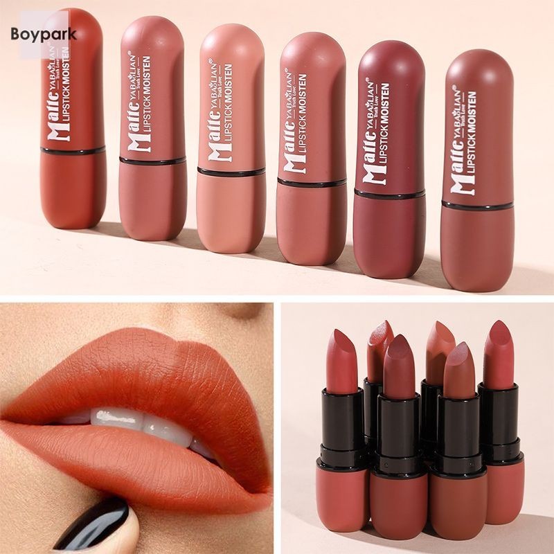 【BY】YABAOLIAN ลิปสติก เนื้อแมตต์กํามะหยี่ ติดทนนาน ไม่จางหาย เรียบเนียน ไม่ติดแก้ว-BY