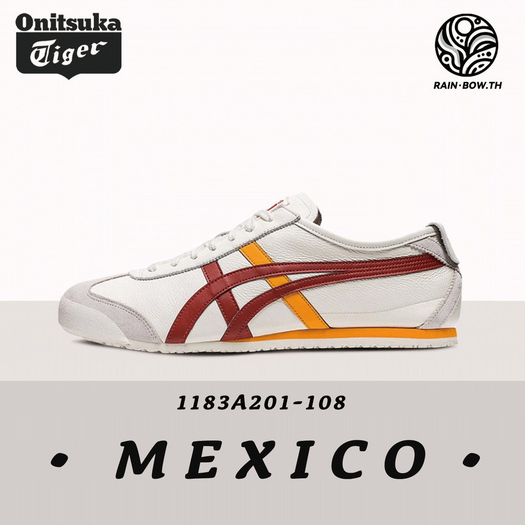พร้อมส่ง Onitsuka tiger MEXICO 66 Slip-on 1183A201-108 รองเท้าลำลองแฟชั่น 100% ผู้ชาย