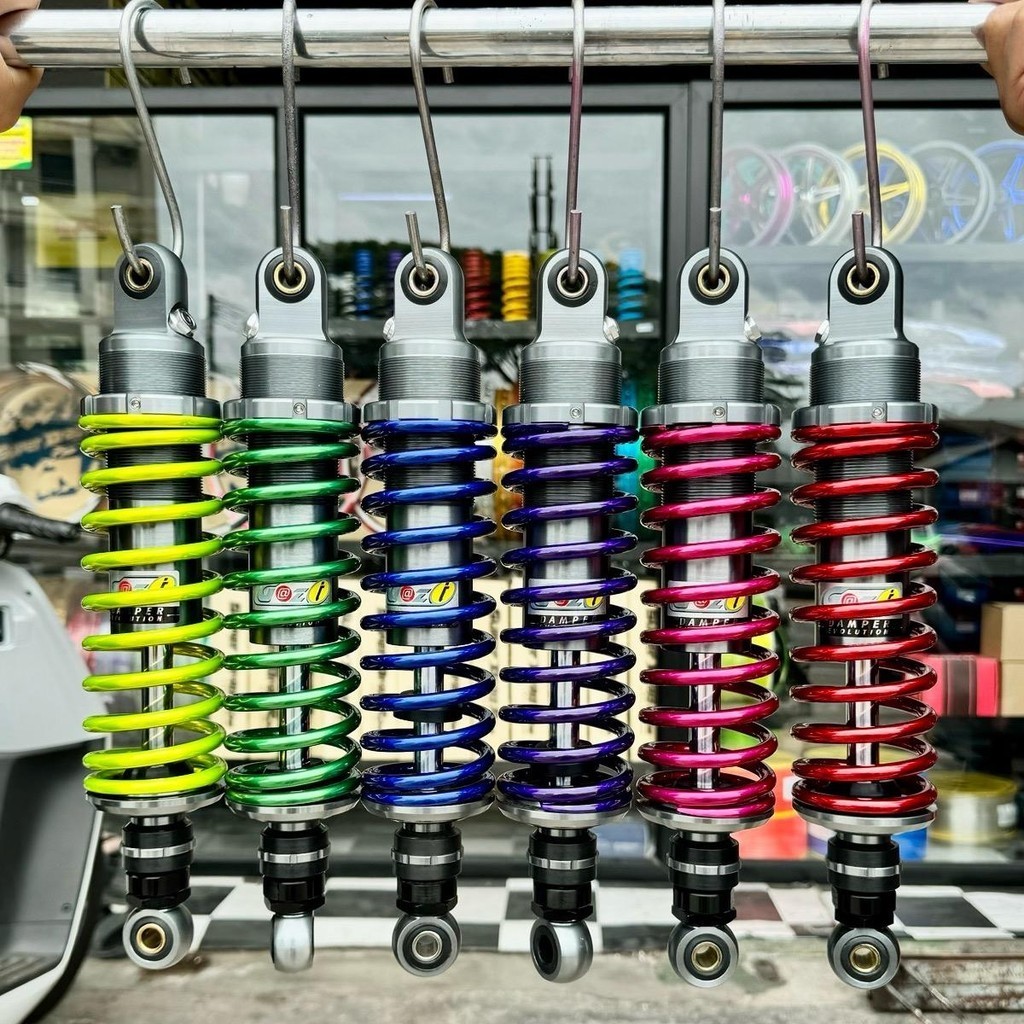 สปริงโช้ค GAZI Waveทุกรุ่น แท้ งานทำสีพาวเดอร์โค้ด ความยาว 280/290/300/310/320/340 สปริงตัวแข่ง #ขายเฉพาะสปริงเปล่า