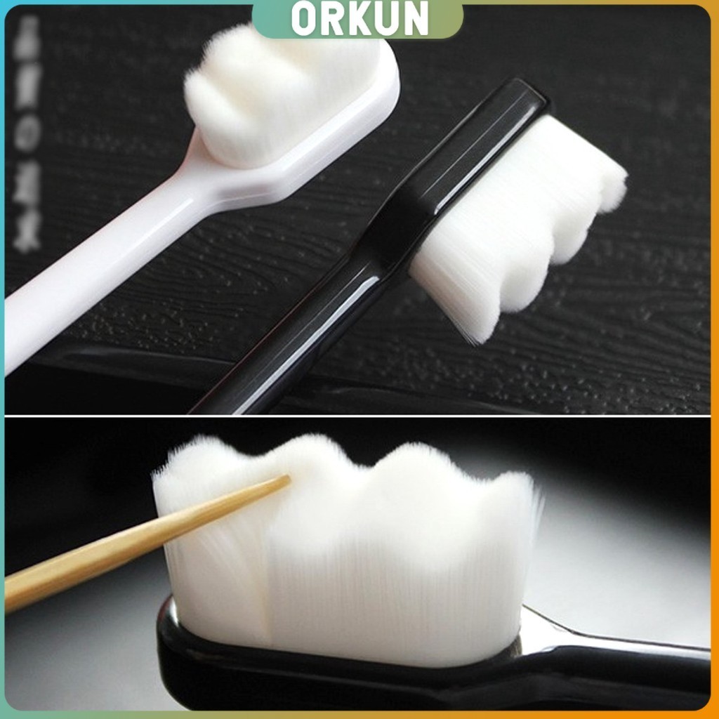 Orkun ไม้แปรงสีฟันญี่ปุ่นเส้นใย 20,000 เส้นขนนุ่ม ไม้แปรงฟัน นุ่มดุจกำมะหยี่ Nano Toothbrushes