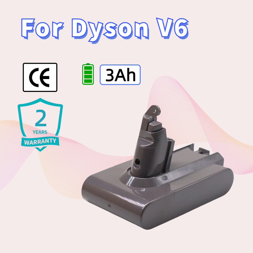 Dyson V6 V7 V8 V10 3.0Ah 25.2V replacement battery Handheld Clean DC58 DC59 DC61 รับประกัน 2 ปี