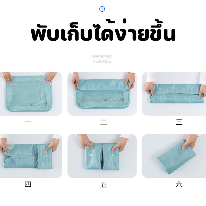7/8/9/10 ชิ้น เซต กระเป๋าเดินทาง จัดระเบียบ ถุงเก็บซิปหนา ชิ้นกระเป๋าจัดระเบียบใส่เสื้อผ้า