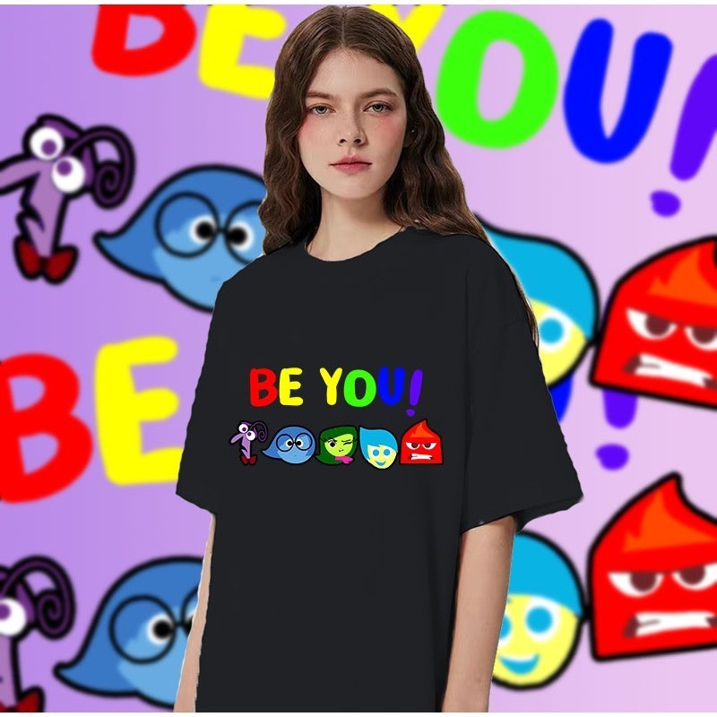 ใหม่ Pixar 's Movie Inside Out 2 เสื ้ อยืดคอ O-neck กราฟิก 100 % สําหรับผู ้ ชายP#5 S-5XLS-5XL