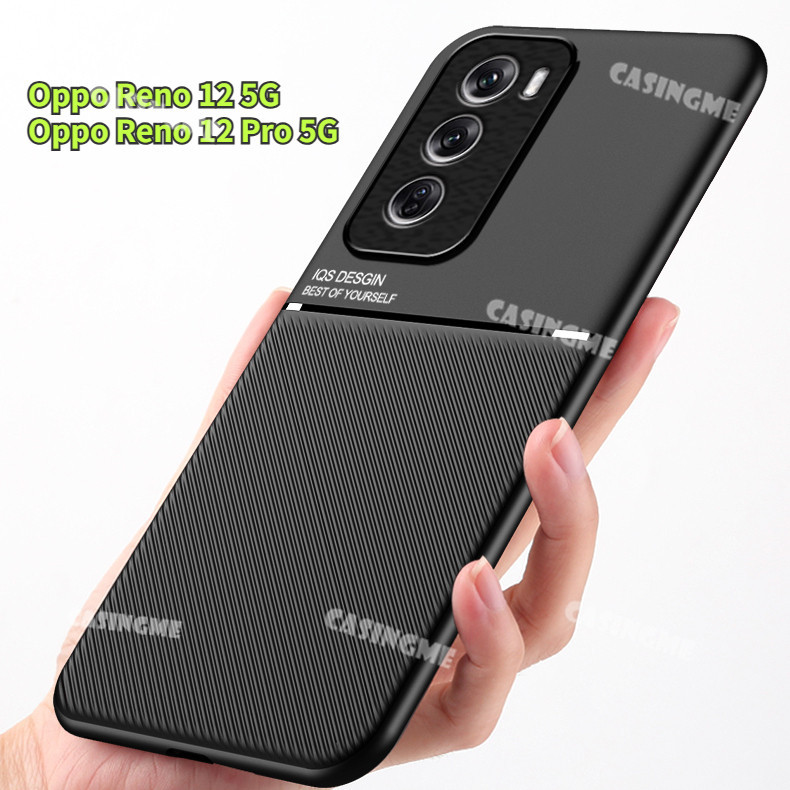 Oppo Reno12 12Pro 5G 2024 หนังเคสโทรศัพท์สําหรับ Oppo Reno 12 Reno12 OppoReno12 Pro 12Pro 5G 4Gเคสโทรศัพท์เปลือกแม่เหล็กAnti-Knockแหวนนุ่มวงเล็บรถกันกระแทกปกหลัง