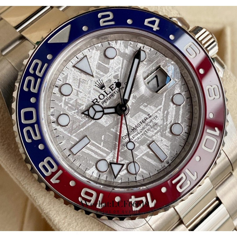 หน้าปัดเถ้าภูเขาไฟ ROLEX GMT-Master II สายสแตนเลสแฟชั่นหรูหรา นาฬิกาอัตโนมัติสำหรับผู้ชาย นาฬิกาข้อมือหรูหราเบา นาฬิกาข้อมือผู้ชายหรูหราและหลากหลาย