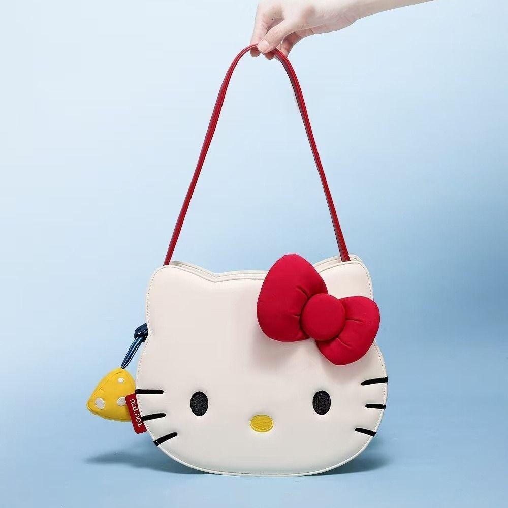 Jarrediw Kitty Crosbody Bag,โบว์การ์ตูนKT Catกระเป๋าสะพาย,แฟชั่นน่ารักอะนิเมะCreative Kitty Catกระเป๋าถือกลางแจ้ง