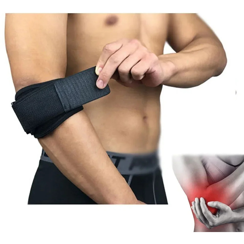1 ชิ้นเทนนิสข้อศอกรั้งสําหรับ Tendonitis - พร้อม Compression Pad Tennis & Golfers Elbow Strap Band - บรรเทาอาการปวดปลายแขน