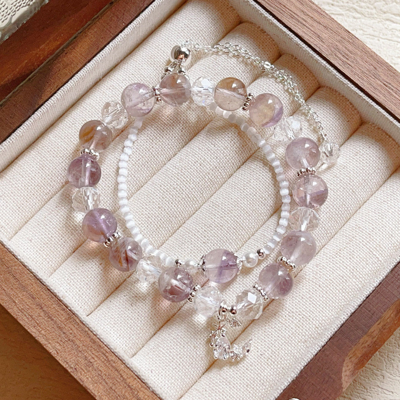 Bracelet Bracelet Amethyst Opal Simple Clean Single Circle Fashion All-Match Classy Women Style