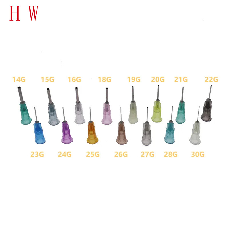 100 ชิ้น/ถุงตรง Precision Liquid Syringe Dispenser Blunt เข็มเคล็ดลับ 14/15/16/18/19/20/21/22/24/25/26/27/28/30G32G/34G
