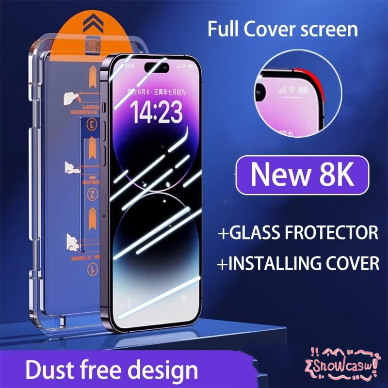 กระจกนิรภัยกันรอยหน้าจอ ฟิล์มกระจก โปร่งใส IPhone 16 15 13 12 11 14 Pro Max 8 15 7 16 14 Plus XS XR X MAS SE