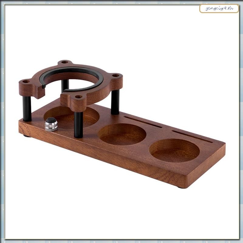 [ZBM] Espresso Coffee Tamper 53MM 54MM 58MM, Walnut Wood Storage Rack & Portafilter Holder, BaristaA