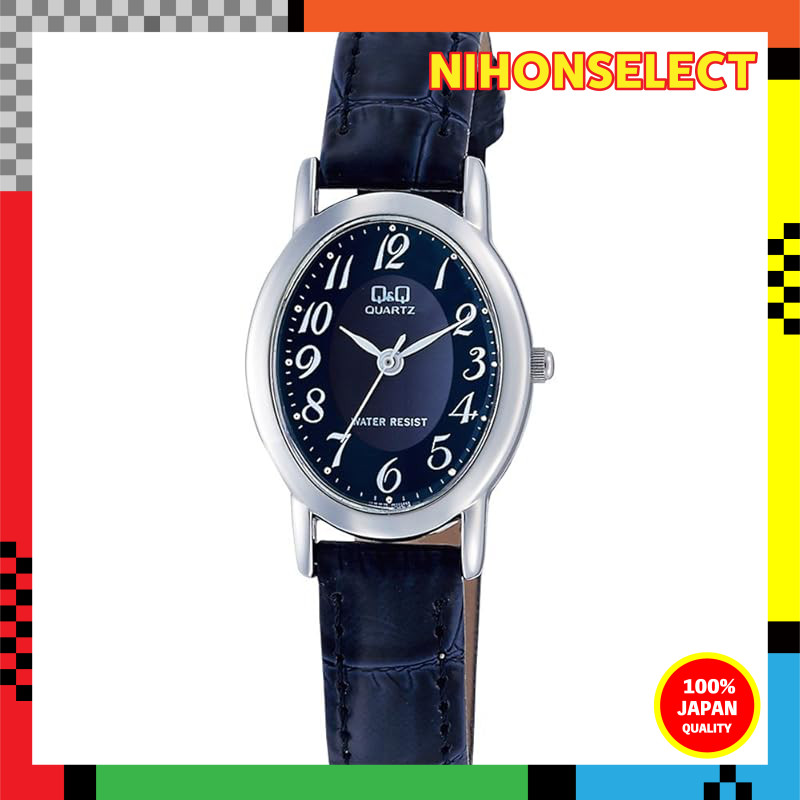 [Citizen Q&Q] Analog Watch Water-Resistant Leather Band VZ89-305 Ladies Navy
