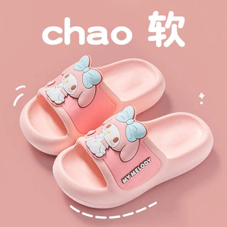Sanrio Hello Kitty Children's Slippers Girls Summer 2025 New Non-Slip Home Indoor Baby Parent-Child Sandals fwPP