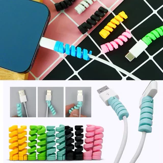 (5 ชิ้น) ที่กันสายหัก ใช้ได้กับสายทุกแบบ ช่วยถนอมสายชาร์จ ปลอกป้องกันสายเคเบิลข้อมูล เชือกชาร์จสายเคเบิลป้องกันการแตกหัก