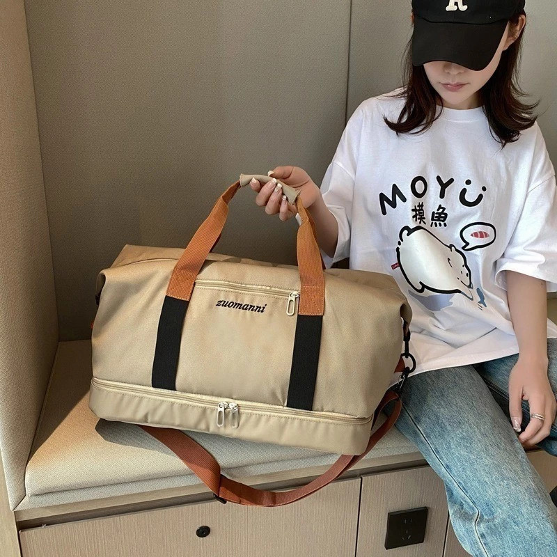 [พร้อมส่งในไทย]  กระเป๋าฟิตเนส ไซโลรองเท้าอิสระ กระเป๋าใส่เสื้อผ้า กระเป๋าอเนกประสงค์  กันน้ำ