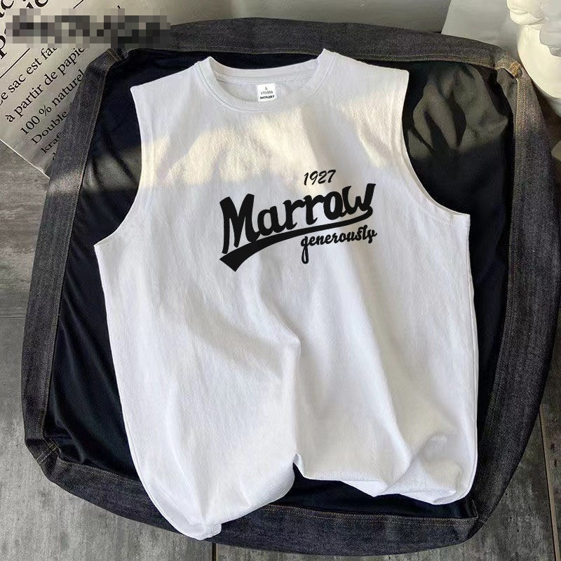 NEW เสื้อแขนกุด ลายเท่ๆ ขาว-ดำ ใส่ได้ทั้งชายหญิง OP-1067