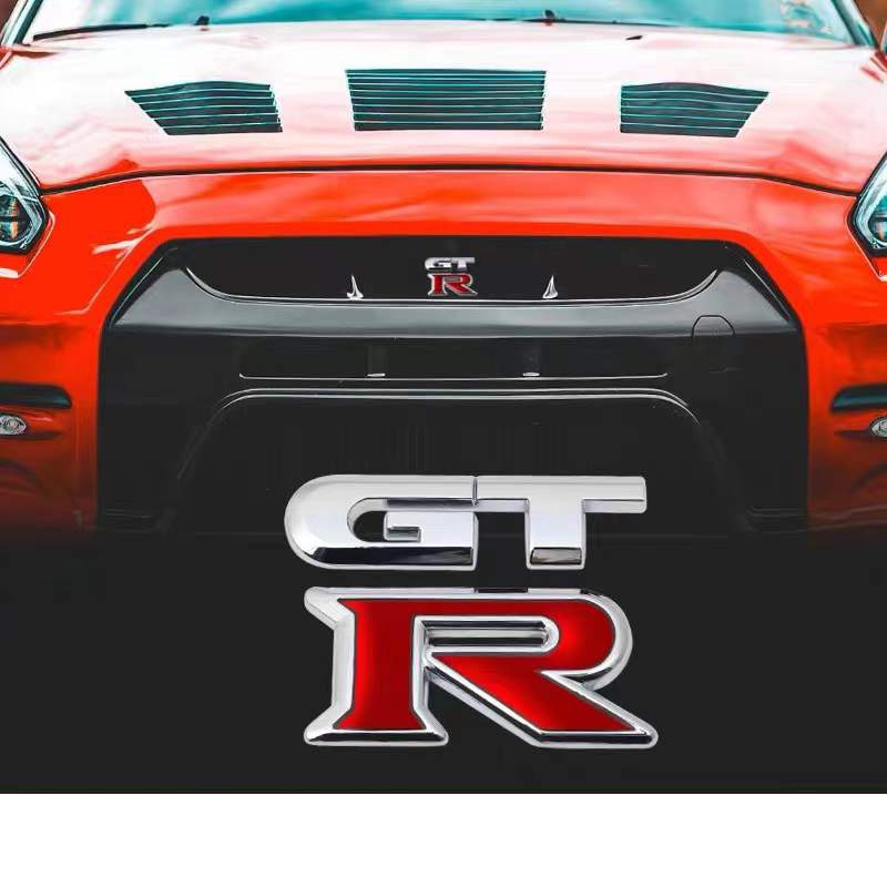 1 ❤ โลหะ GTR โลโก้ NISSAN GTR 3D ดัดแปลงแยกรถ Auto ตกแต่งด้านหลังป้ายสัญลักษณ์สติกเกอร์รูปลอกสําหรับ