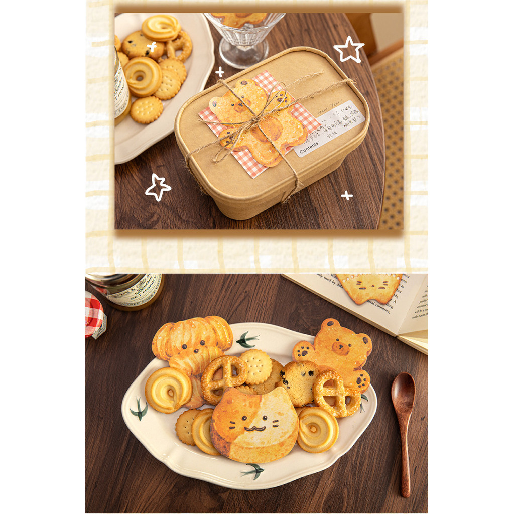 ไดลี่|30แผ่นลงในวัสดุภาพประกอบน่ารักบันทึกเหนียวรูปทรงพิเศษกัดคุกกี้นักเรียนบันทึกข้อความnครั้งโพสต์คู่มือภูมิทัศน์ทําเองตกแต่งบันทึกคู่มือ