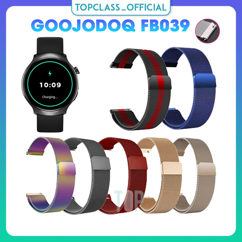 สายรัดโลหะแม่เหล็กทดแทนสําหรับ GOOJODOQ FB039 Smart Watch
