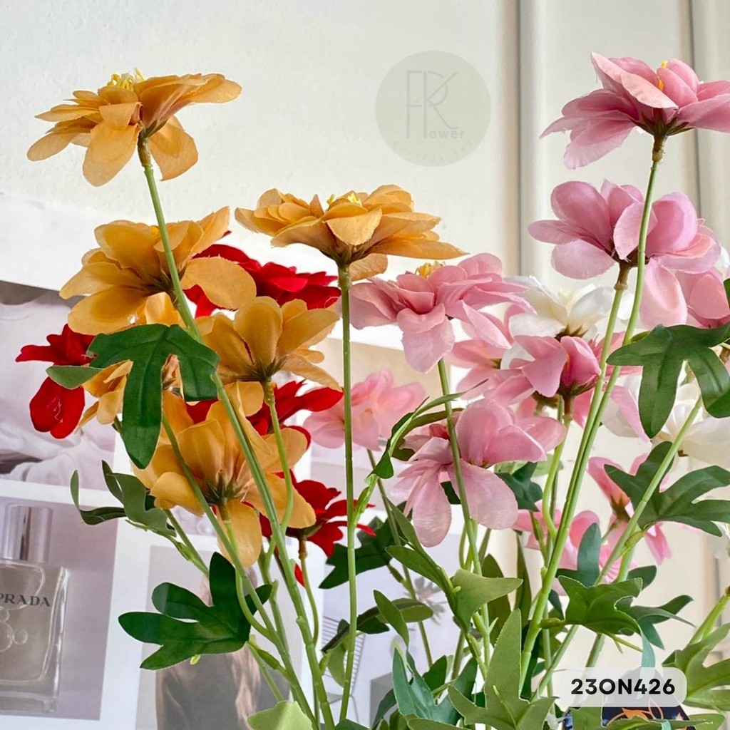 ดอกดาเลียต้น 6 ดอก  ความยาว 60 cm.หน้าดอก 8 cm. - รูปที่ 2