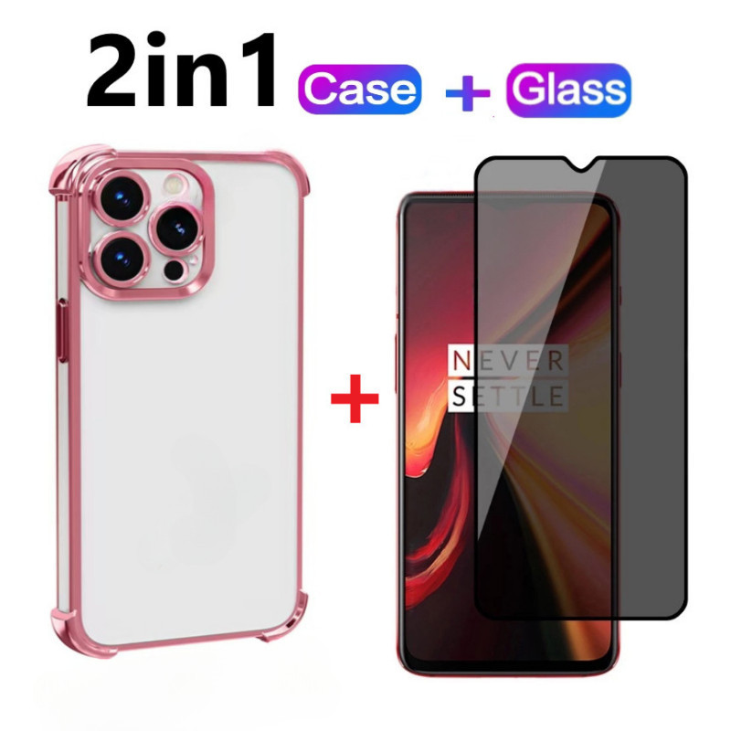 2in1 เคสโทรศัพท์ + Anti Spy กระจกนิรภัยสําหรับ Vivo Y27S Y18 Y17S Y76 Y76S Y20 Y03 Y36 Y28 Y20i Y20S