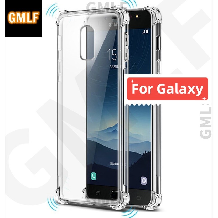 สําหรับ Samsung Galaxy J7 Plus J7 + ยืดหยุ่นยางนุ่มคริสตัลใส Slim ฝาครอบป้องกันเสริมกันกระแทกมุมกันชนกรณีโปร่งใส