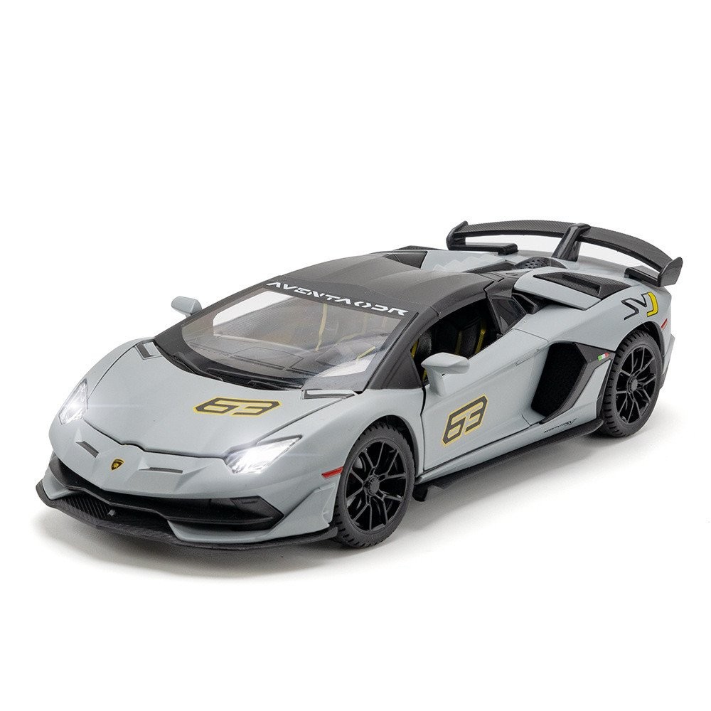 (บรรจุกล่อง) โมเดลรถสปอร์ตโลหะผสม Lamborghini SVJ 63 ขนาด 1:24 แนะนำ