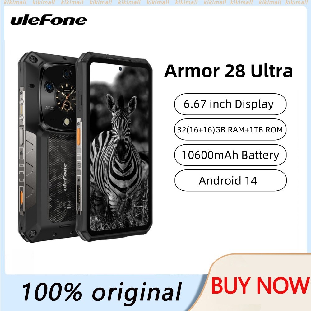 Ulefone Armor 28 Ultra 5G AI โทรศัพท์ที่ทนทาน 1TB ROM + 32GB RAM สมาร์ทโฟน Android AMOLED 6.67 "1060
